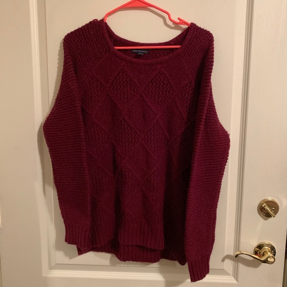 American Eagle Outfitters Sweaters - AE Maroon Crew Neck Sweater